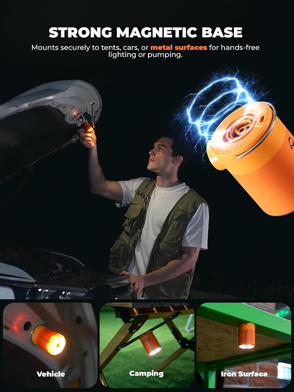 image:imageQunature Portable Air Pump Tiny Pump 30 5kPa for InflatablesOrange