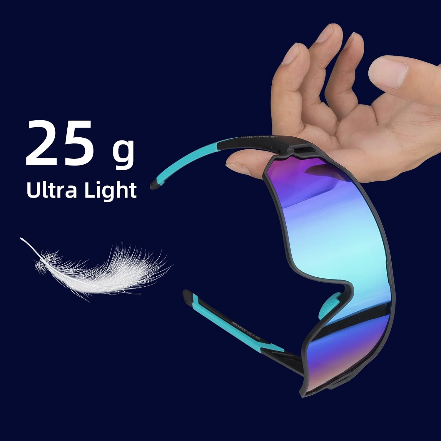 image:imageROCKBROS Polarized Sports Sunglasses AntiGlare HD Cycling Sun GlassesBlack Green