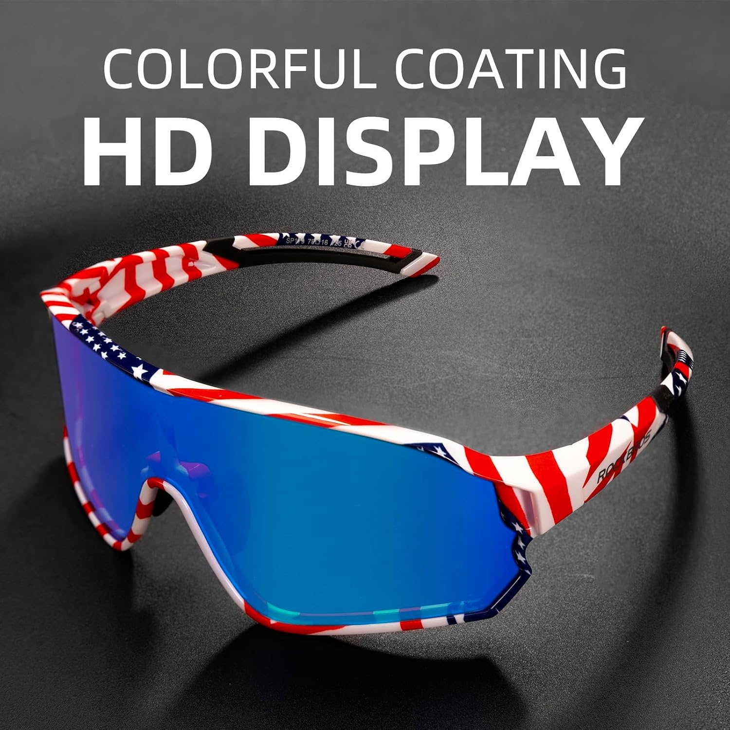 image:imageROCKBROS Polarized Sports Sunglasses AntiGlare HD Cycling Sun GlassesBlue