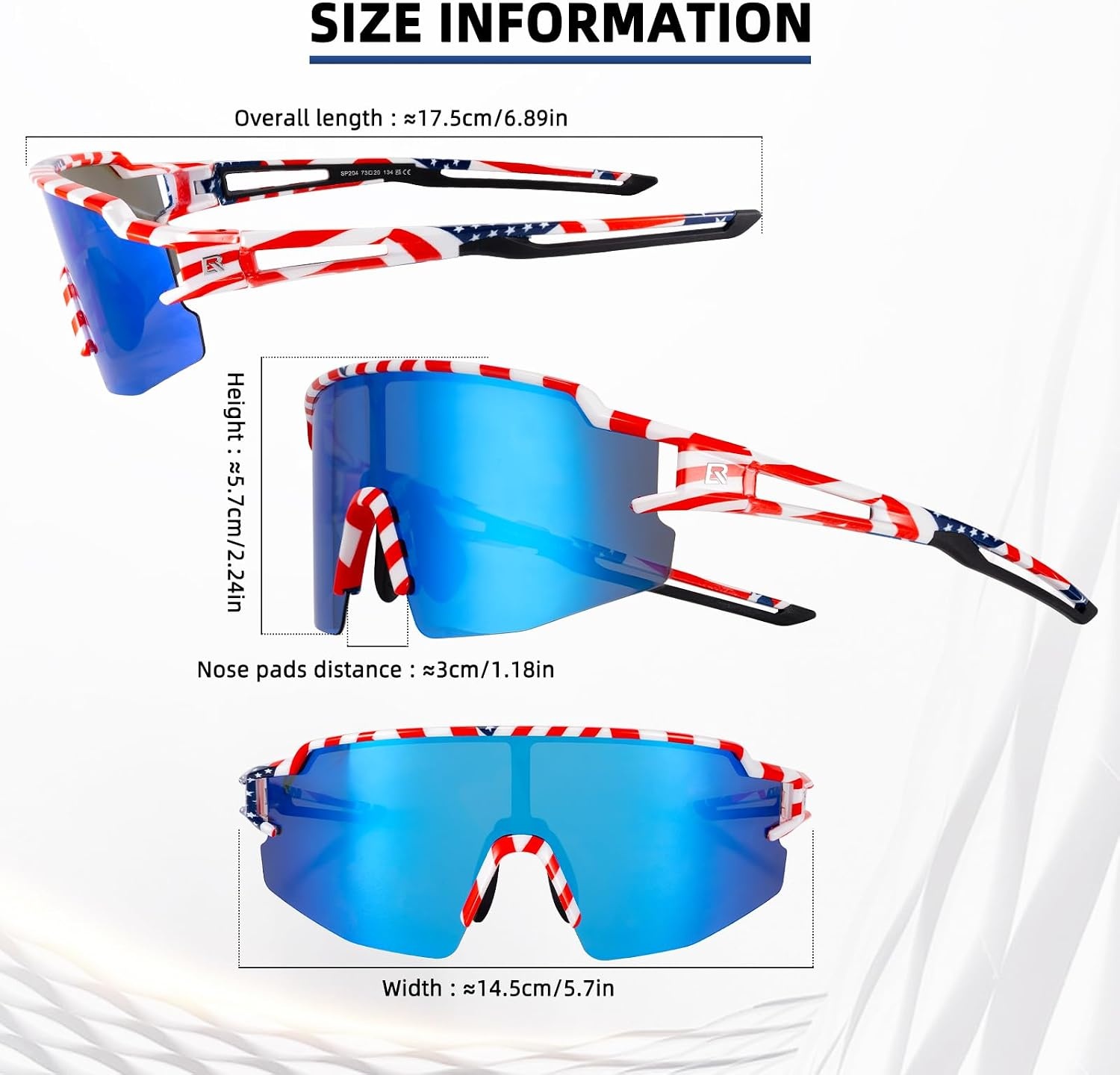 image:imageROCKBROS Polarized Sports Sunglasses AntiGlare HD Cycling Sun GlassesBlue