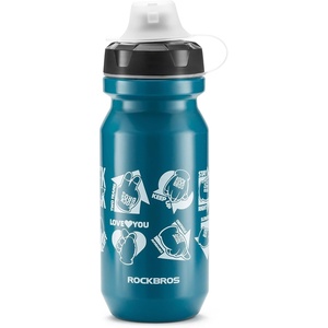 ROCKBROS Bike Water Bottle 20oz(Heart-shaped Blue)