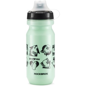 ROCKBROS Bike Water Bottle 20oz(Heart-shaped Green)