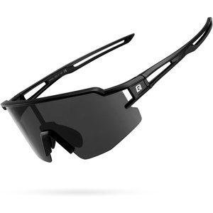 ROCKBROS Polarized Sports Sunglasses Anti-Glare HD Cycling Sun Glasses(Black)