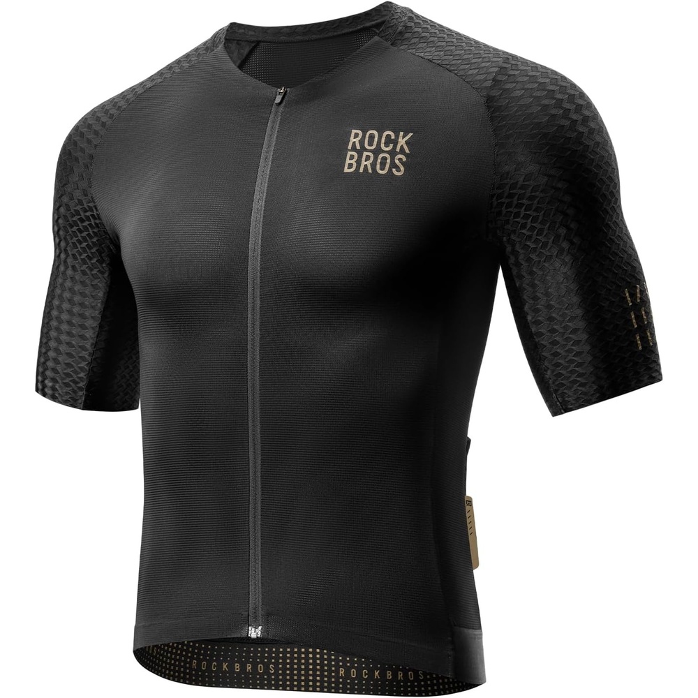 image:imageROCKBROS Cycling Jersey Men QuickDry Relaxed Fit Model Short SleeveBlack