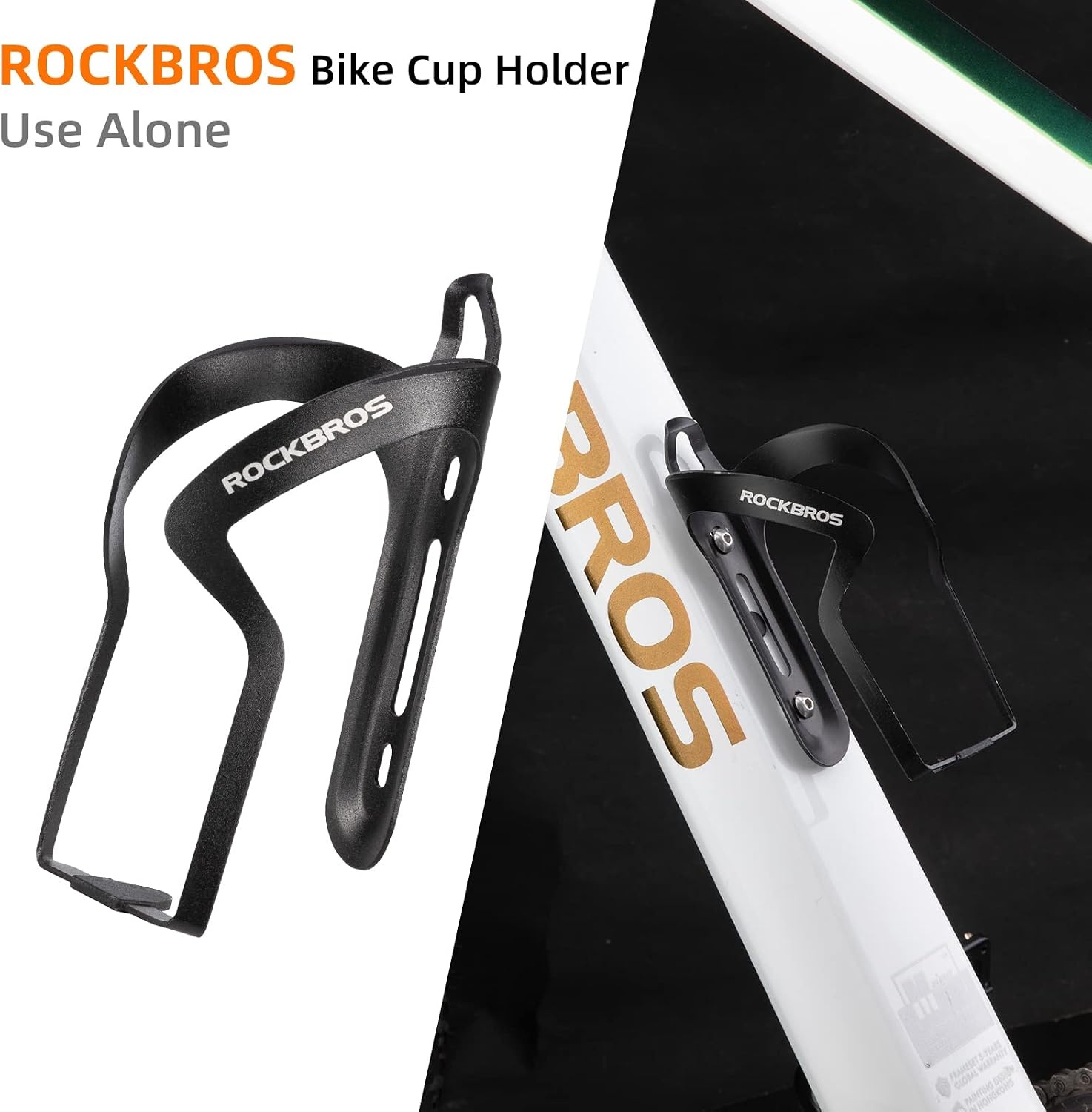 image:imageROCKBROS Bike Cup Holder2in1 Bicycle Bottle BracketBlack