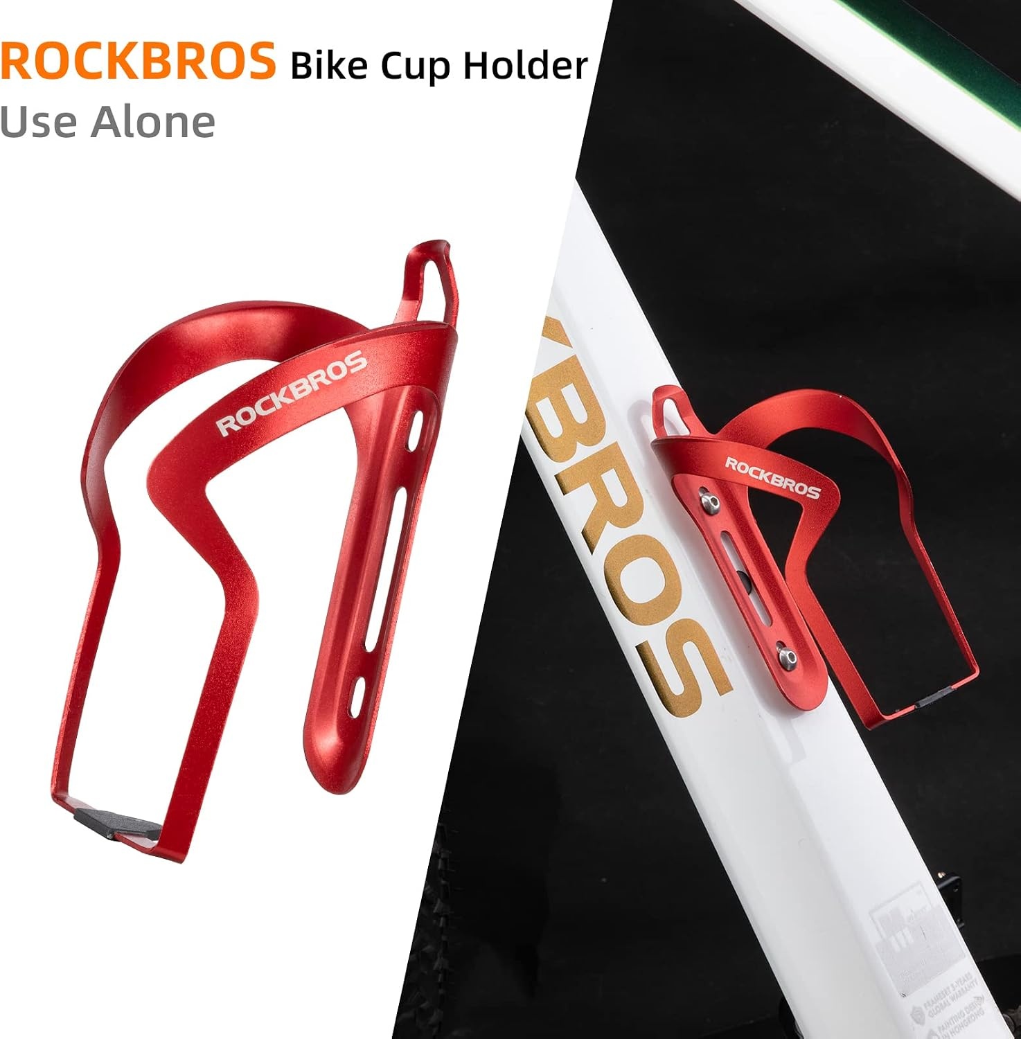 image:imageROCKBROS Bike Cup Holder2in1 Bicycle Bottle BracketOrange