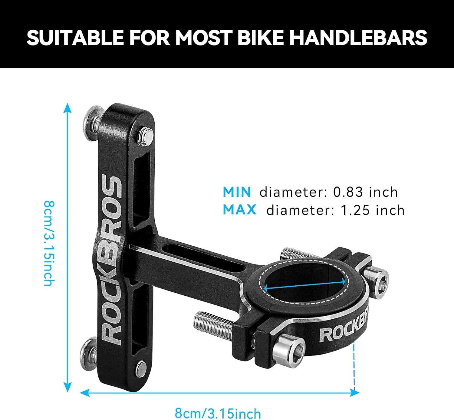 image:imageROCKBROS Bike Cup Holder2in1 Bicycle Bottle BracketSliver