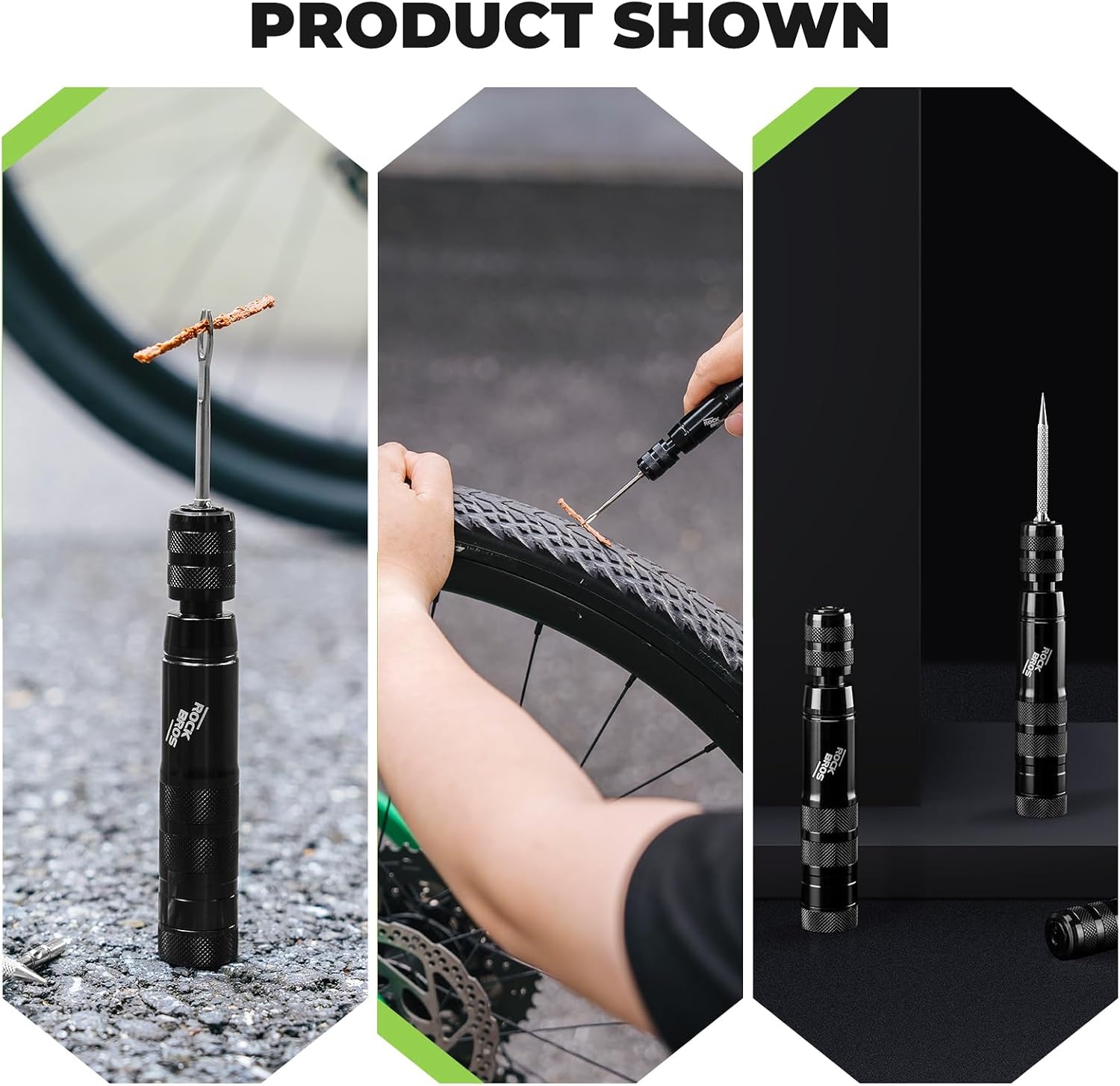 image:imageROCKBROS Bike Repair Kit Cycling Tubeless Tire Repair Kit for Mountain Bike and Road BicycleBlack
