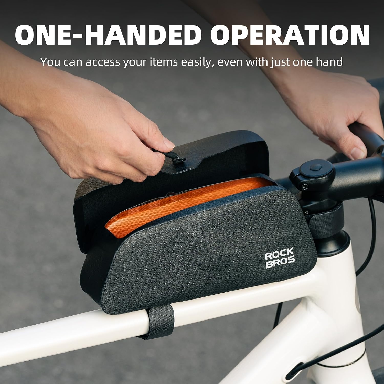 image:imageROCKBROS Waterproof Bike Frame Bag with Magnetic FlapBLUES