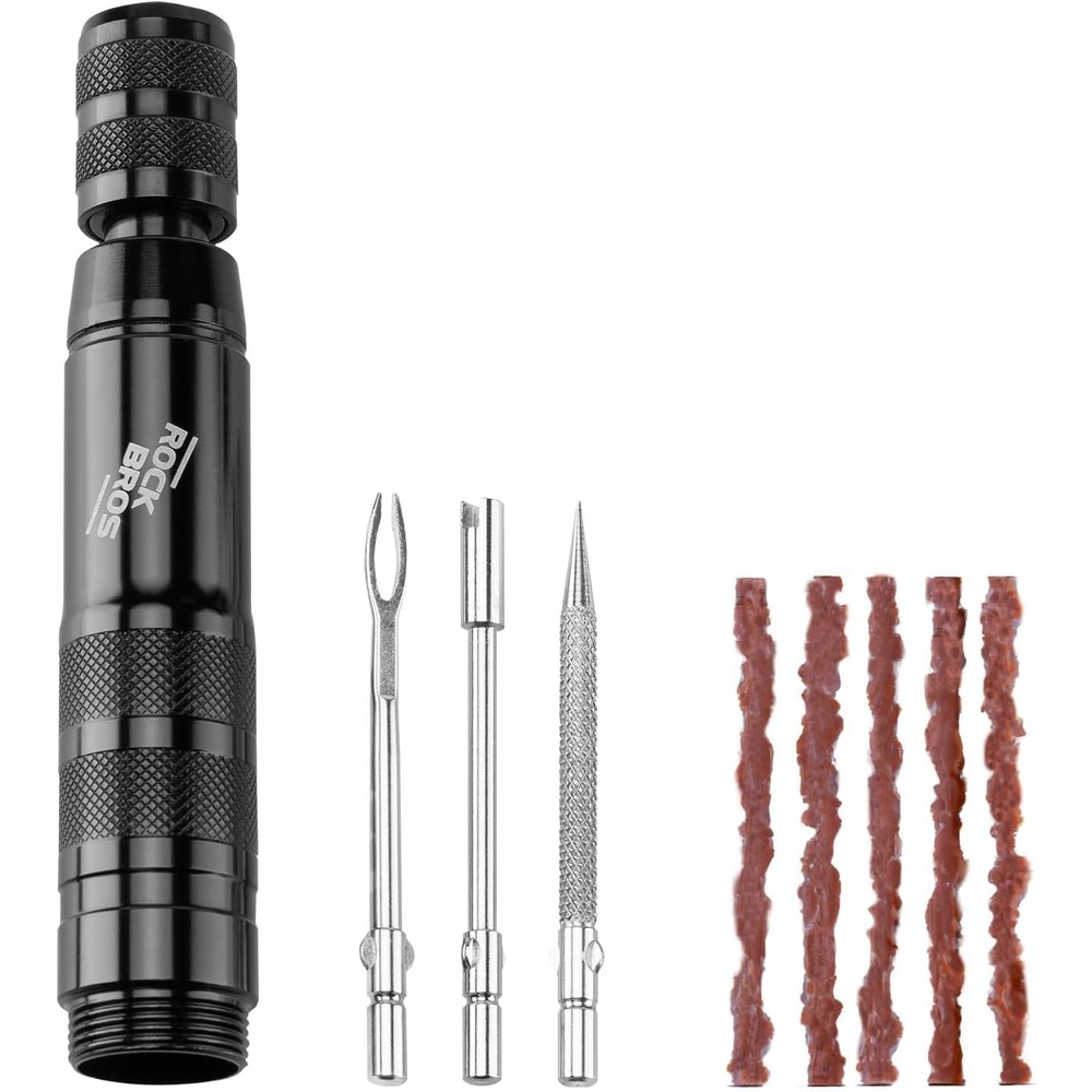 image:imageROCKBROS Bike Repair Kit Cycling Tubeless Tire Repair Kit for Mountain Bike and Road BicycleBlack