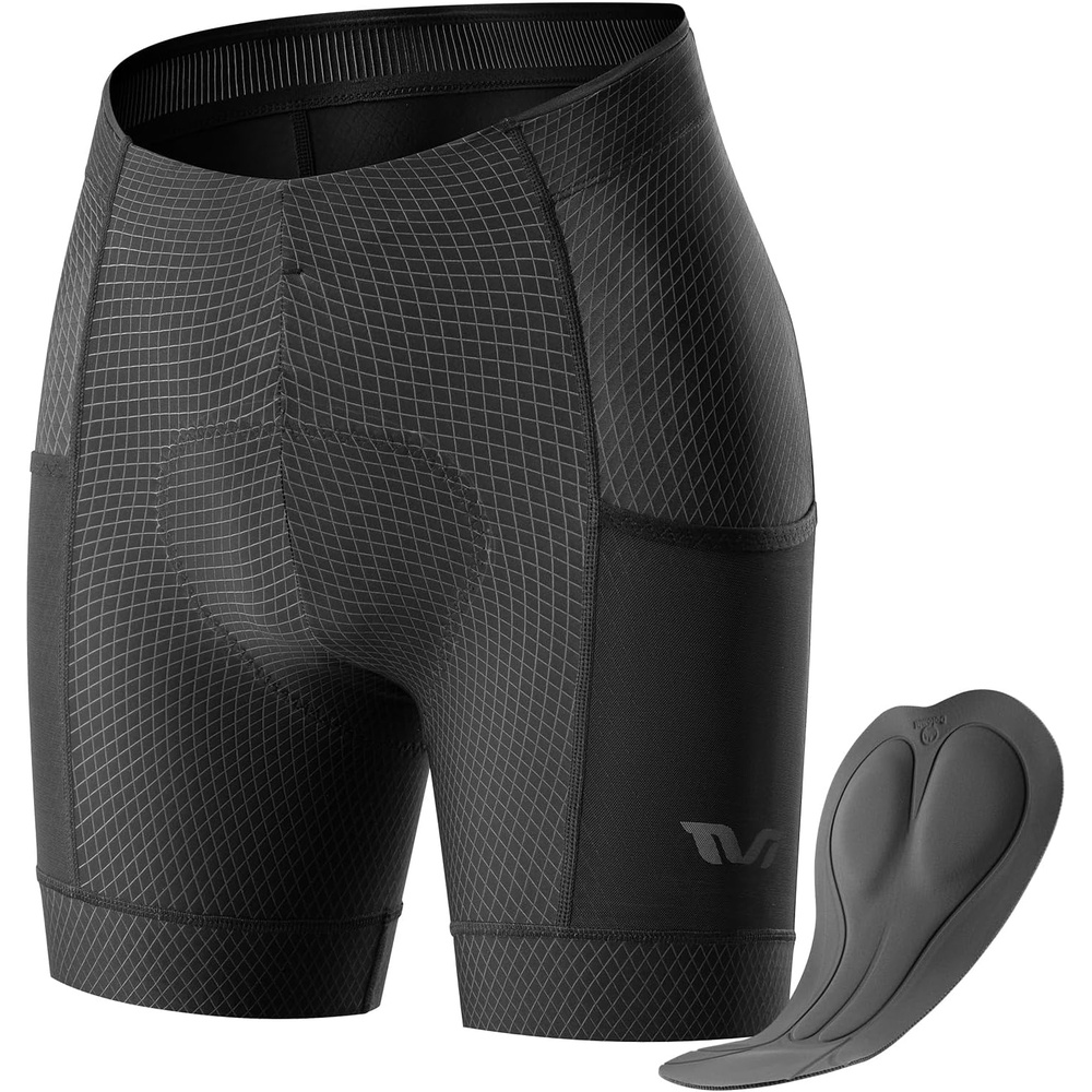 image:imageROCKBROS Womens Cycling Shorts 4D Padded Bike Shorts Pockets MTB