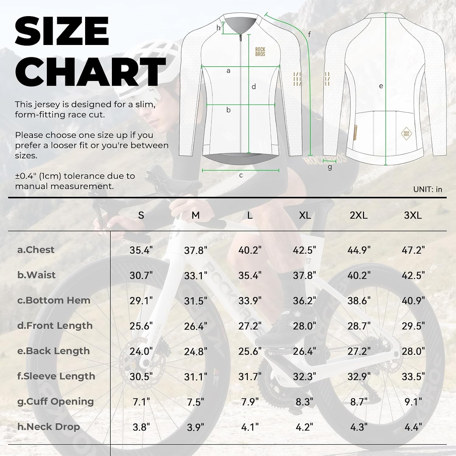 image:imageROCKBROS Mens Cycling Jersey Long Sleeve Mesh Bike Shirt for MTBRoad RaceBlack