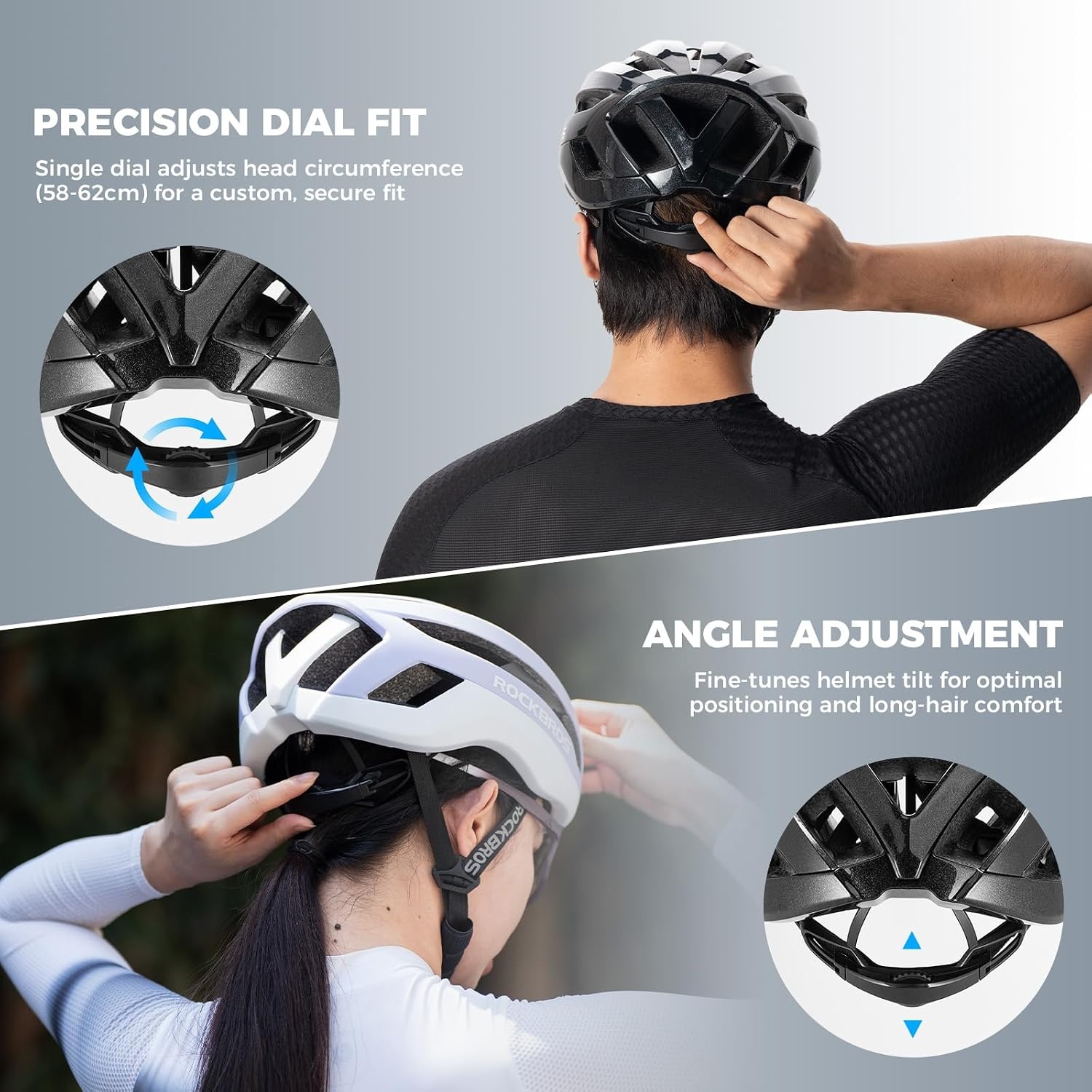image:imageROCKBROS Bike Helmet Magnetic Buckle Integrated Keel Structure HelmetMatte Pink