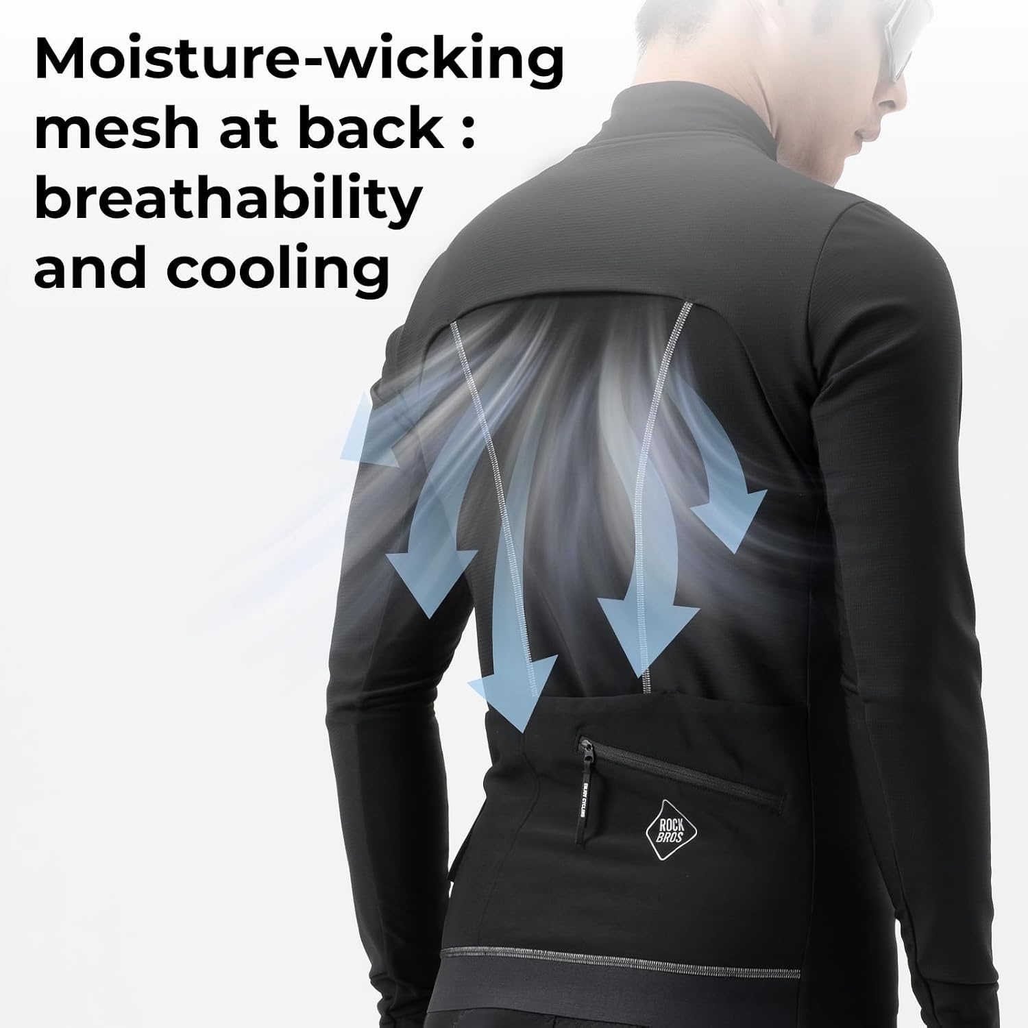 image:imageROCKBROS Mens Winter Cycling Jacket Windproof Thermal Softshell Bike Coat