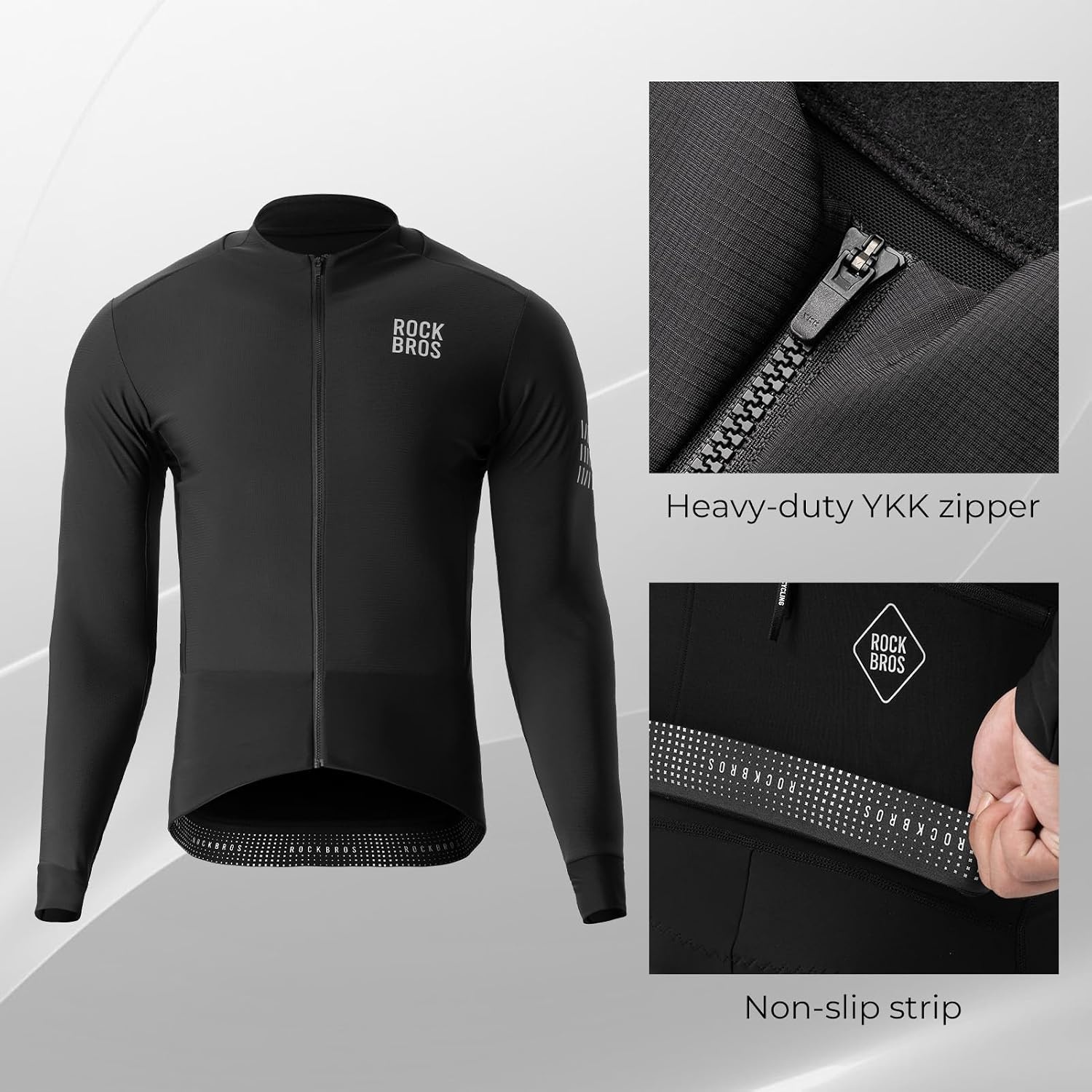image:imageROCKBROS Mens Winter Cycling Jacket Windproof Thermal Softshell Bike Coat