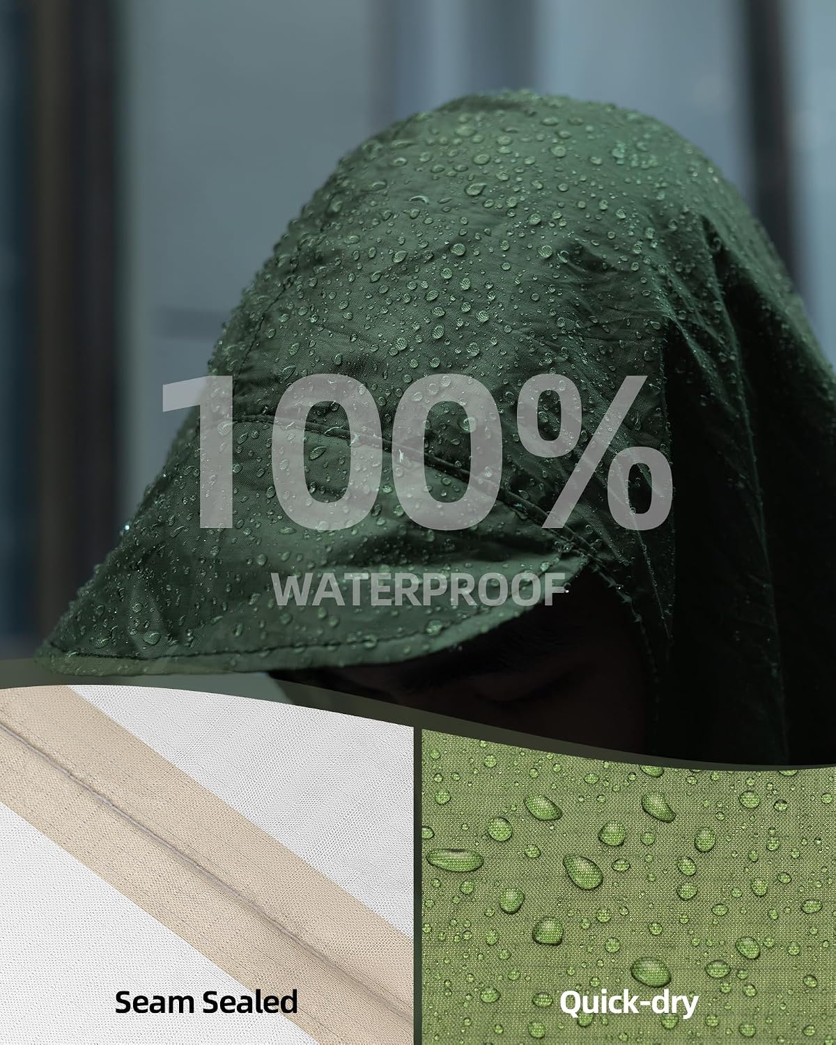 image:imageRain Poncho with Pocket 3000mm Waterproof