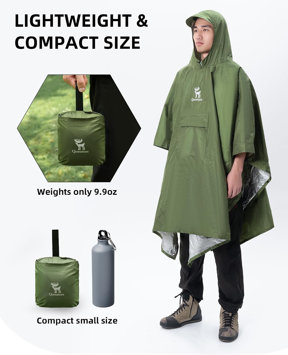 image:imageRain Poncho with Pocket 3000mm Waterproof