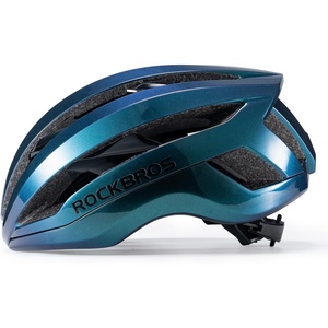 ROCKBROS Bike Helmet Magnetic Buckle, Integrated Keel Structure Helmet(Chameleon Blue)