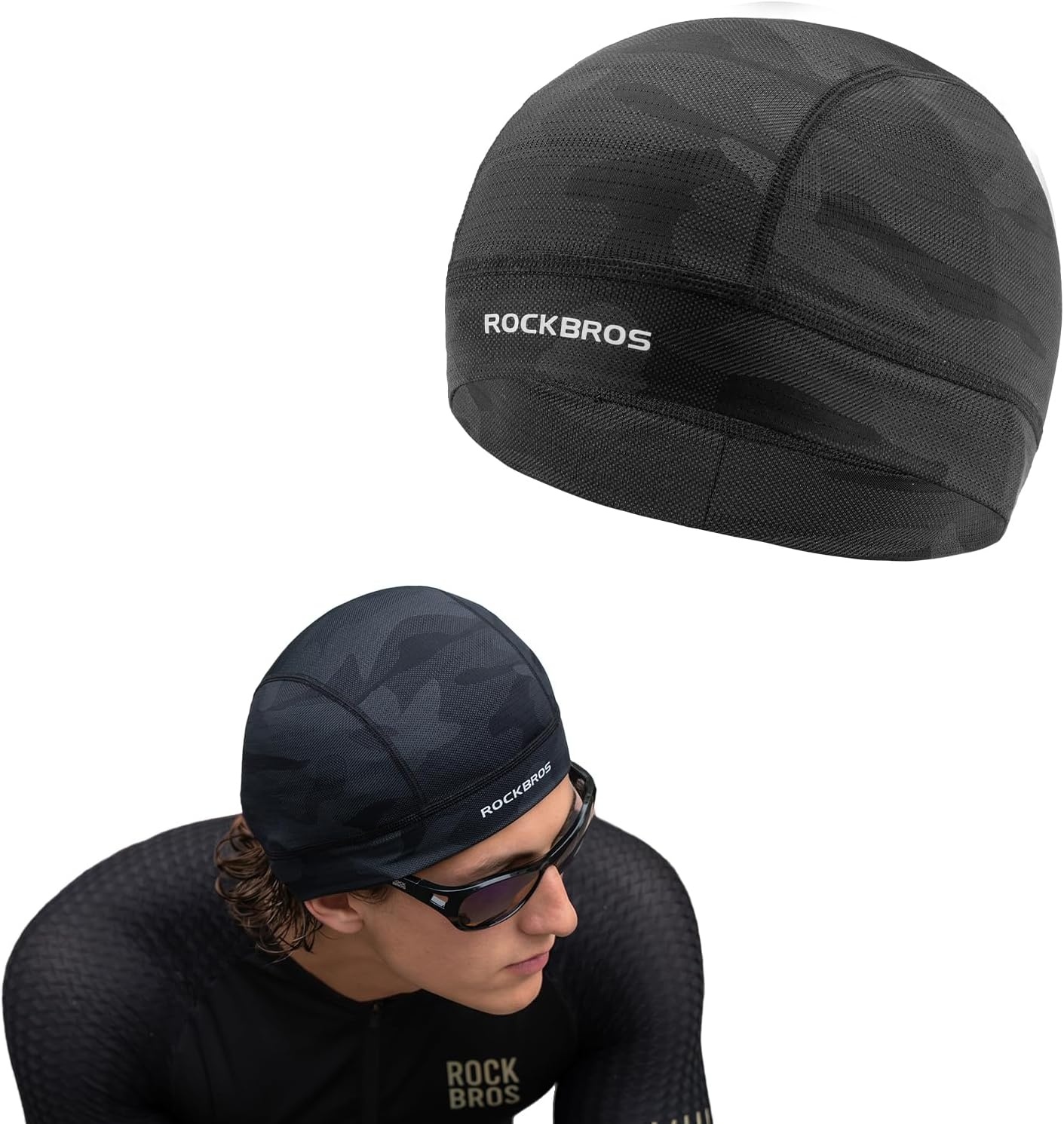 image:imageROCKBROS HelmetHard Hat Liner Sports Mesh Skull Cap MoistureWickingBlack