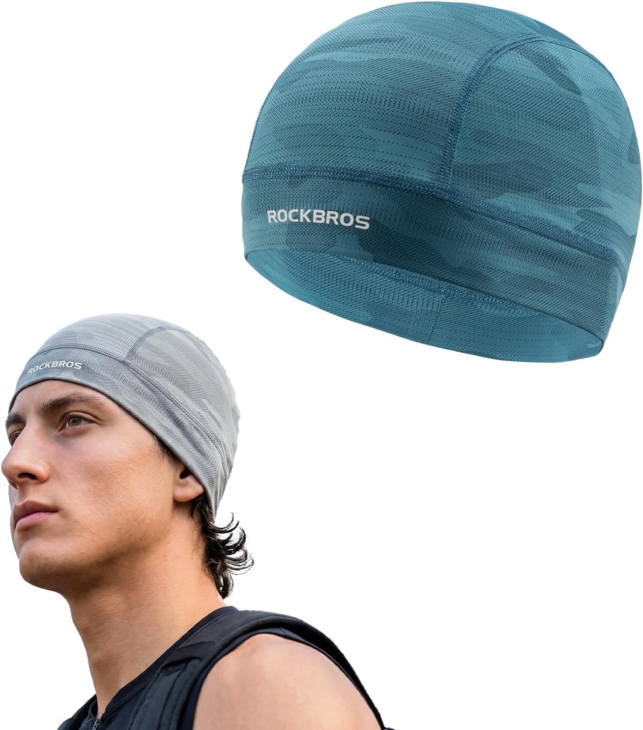 image:imageROCKBROS HelmetHard Hat Liner Sports Mesh Skull Cap MoistureWickingBlue