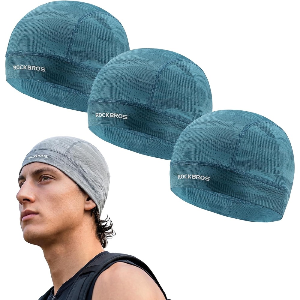 image:imageROCKBROS HelmetHard Hat Liner Sports Mesh Skull Cap MoistureWickingBlue3