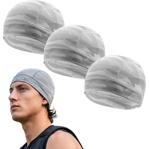 ROCKBROS Helmet/Hard Hat Liner Sports Mesh Skull Cap Moisture-Wicking(Grey*3)