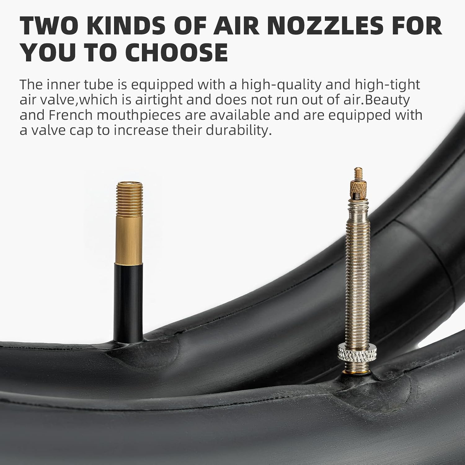 image:imageROCKBROS 2 Pack 700X23252835C Road Bike Replacement Inner Tubes with 48mm PrestaSchrader Valve Road Bike Inner Tube High Self Sealing Butyl Rubber Bike Tubes with 2 Tire Levers