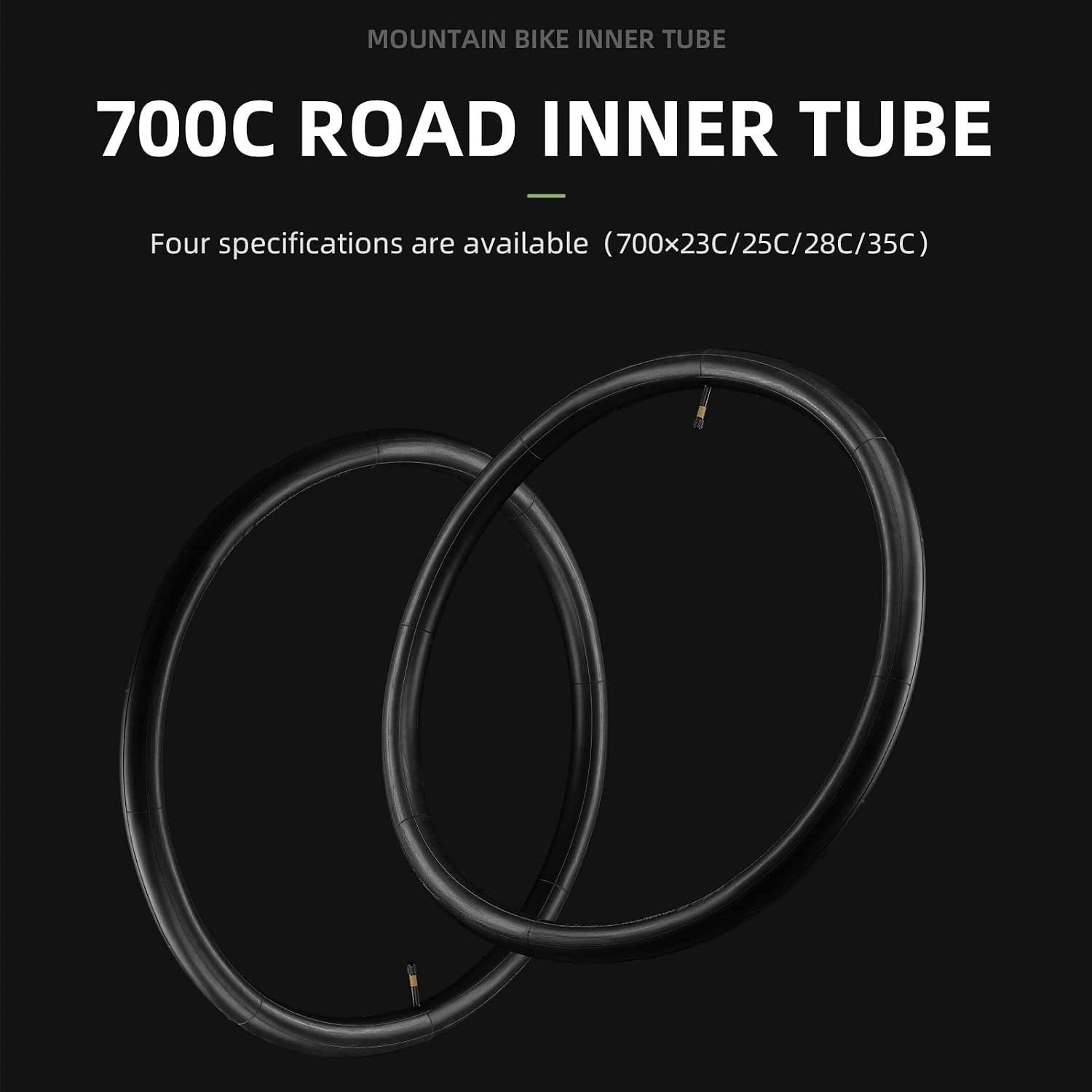 image:imageROCKBROS 2 Pack 700X23252835C Road Bike Replacement Inner Tubes with 48mm PrestaSchrader Valve Road Bike Inner Tube High Self Sealing Butyl Rubber Bike Tubes with 2 Tire Levers