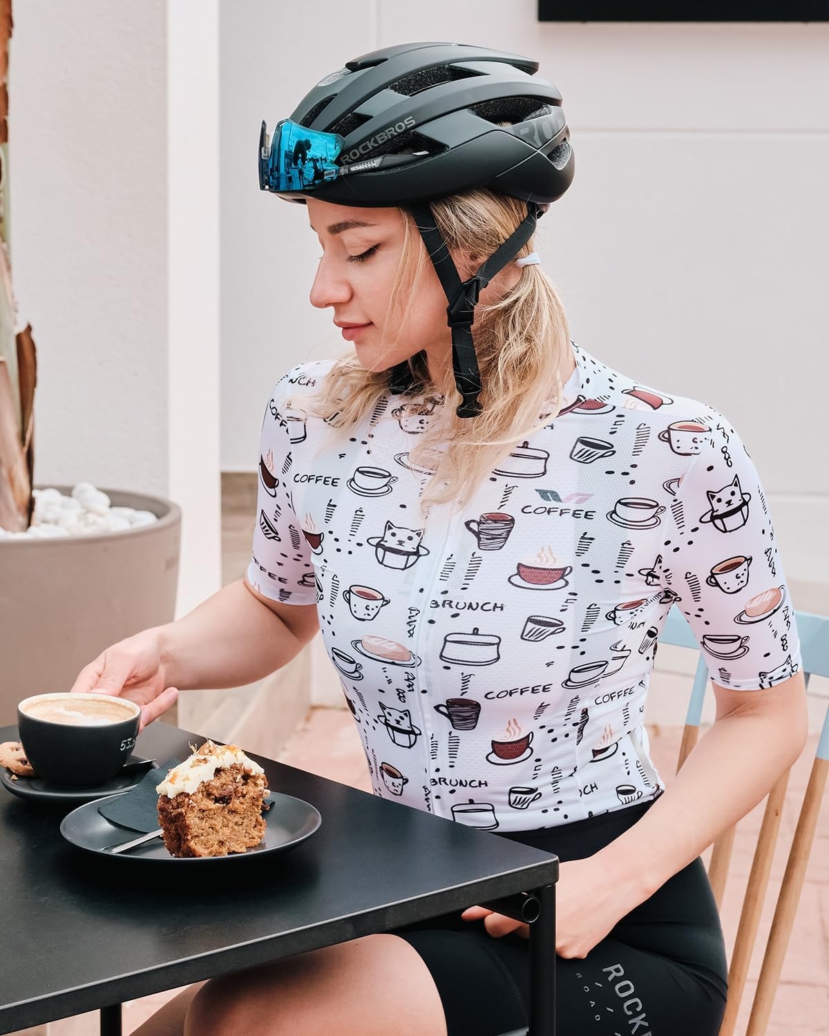 image:imageROCKBROS Cycling Jersey Women Breathable Full Zip 3 Pockets MTB Road Bike