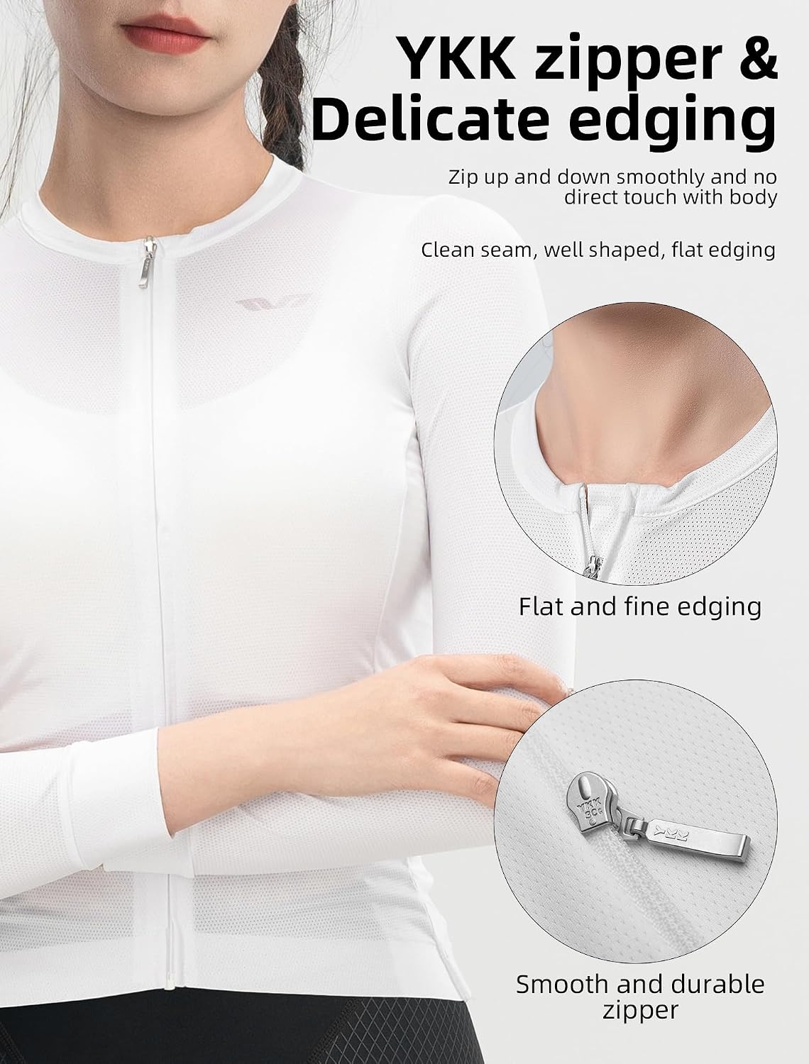 image:imageROCKBROS Women Cycling Jersey Breathable Quick Dry 3 Pockets Running Hiking