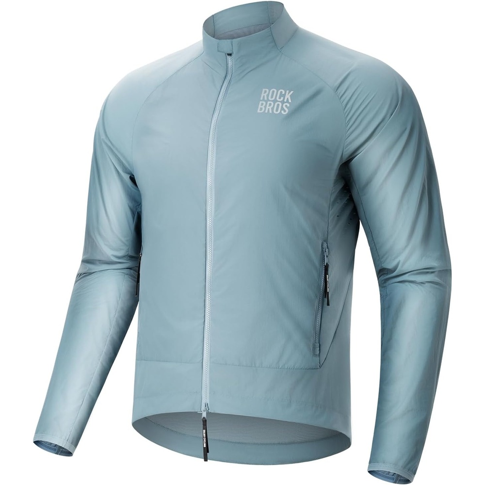 image:imageROCKBROS Cycling Jackets for Men Cooling Breathable Lightweight Running MTBHarbor Blue