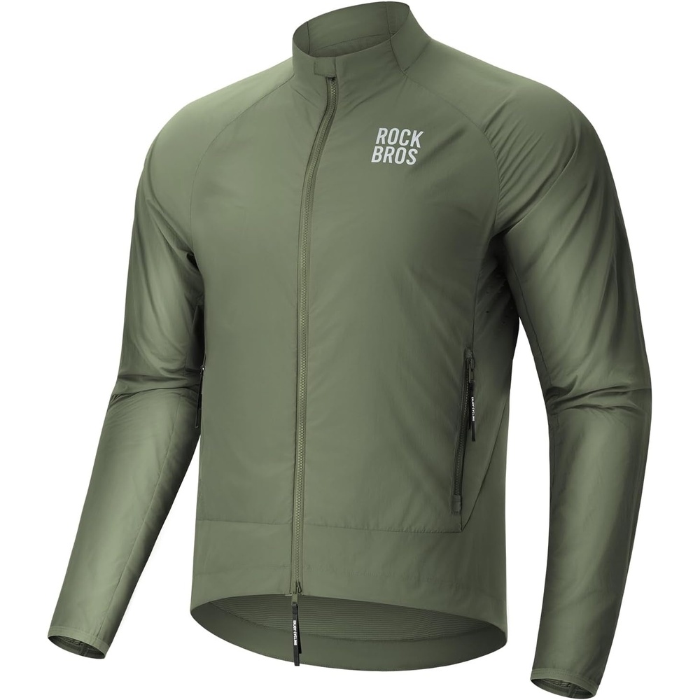image:imageROCKBROS Cycling Jackets for Men Cooling Breathable Lightweight Running MTBOlive Green