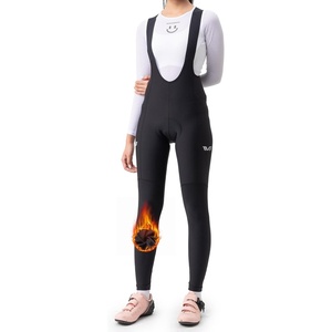 ROCKBROS Women’s Thermal Bike Bibs Padded Fleece Lined Winter Tights